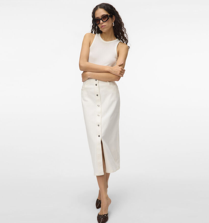 Vero Moda Wild Alvida Witte Midi-Rok voor dames (369384)