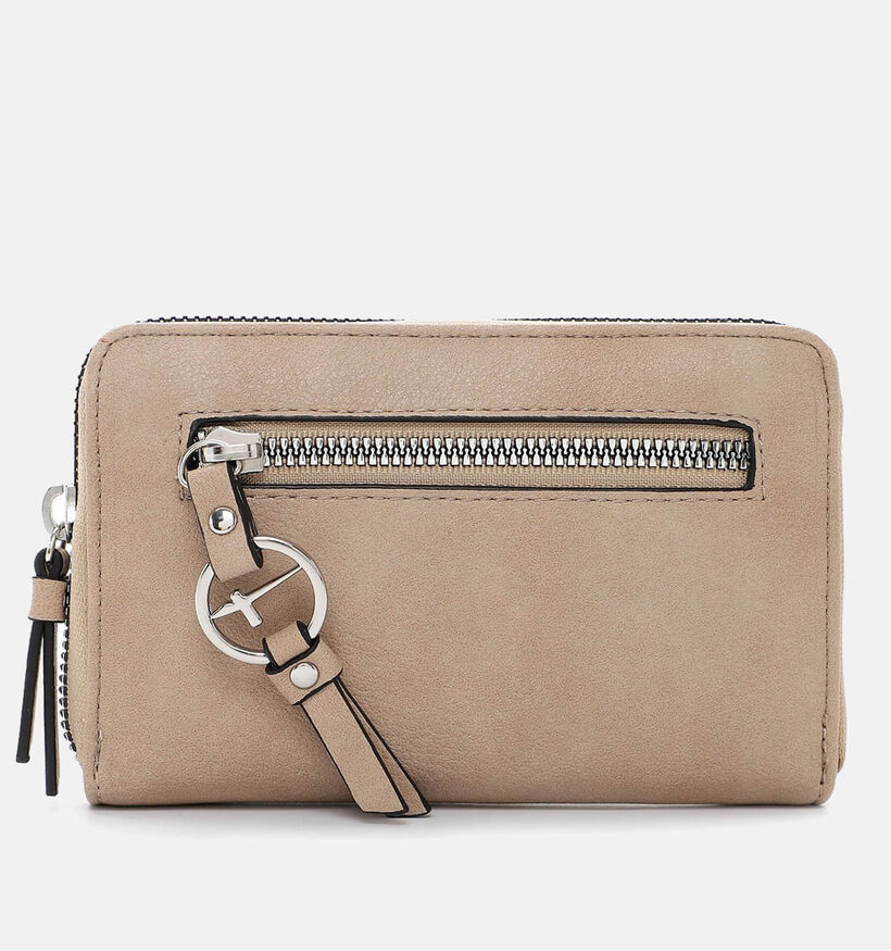 Tamaris Nele Porte-monnaie zipp&eacute; en Taupe pour femmes (371384)