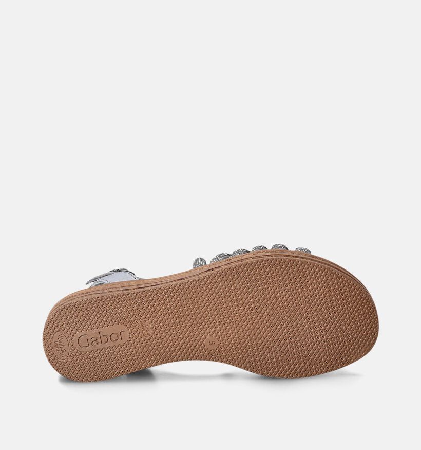 Gabor Best Fitting Sandales avec talon compensé en Argent pour femmes (355082)
