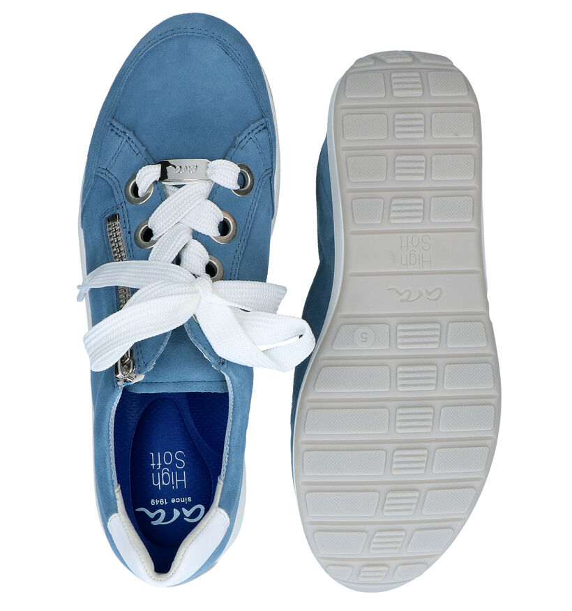 Ara Osaka Chaussures à lacets en Bleu en daim (288958)