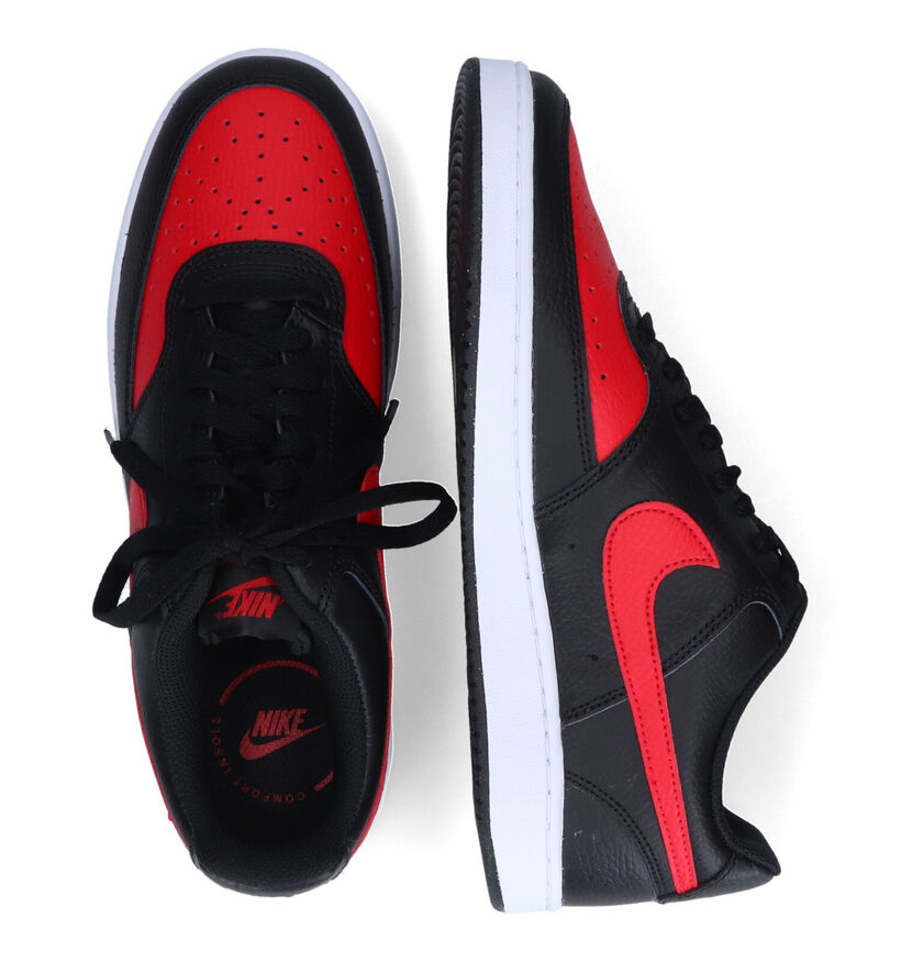 Nike Court Vision Baskets en Rouge/ Noir pour hommes (316532)