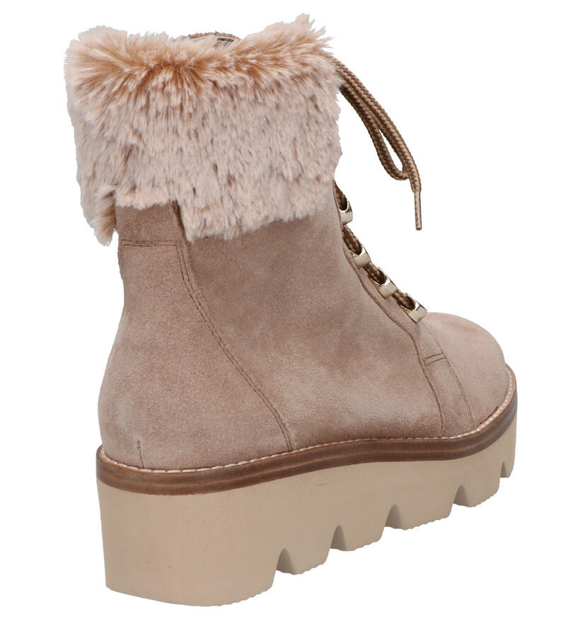 Gabor Best Fitting Beige Boots in daim (260109)