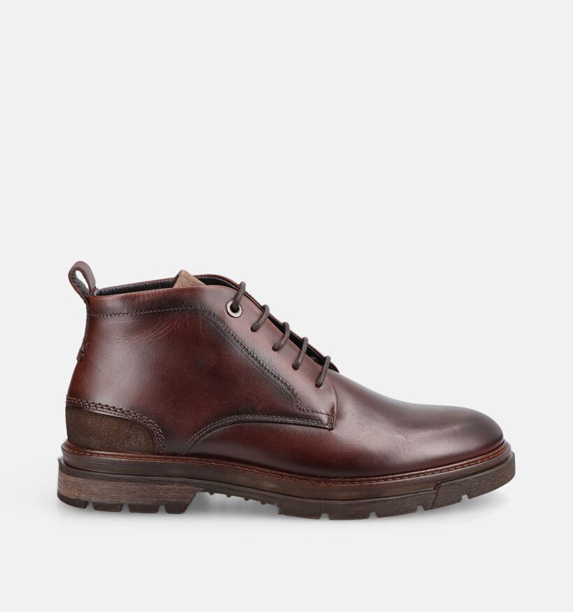 Berkelmans Levin Donkerbruine Boots met Veters voor heren (379060) - geschikt voor steunzolen