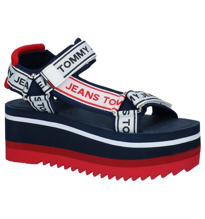 Tommy Hilfiger Blauwe Flatform Sandalen