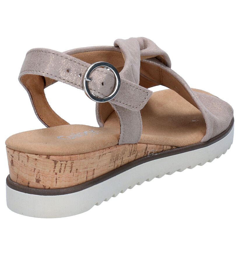 Gabor Gouden Sandalen in nubuck (271728)