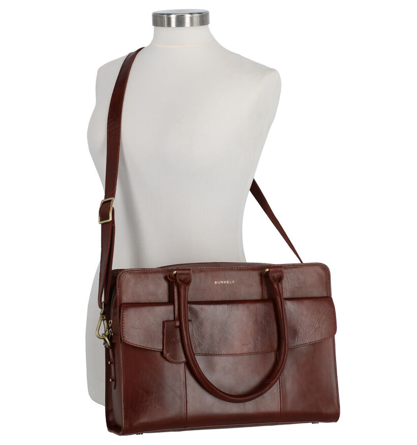 Burkely Edgy Eden Bruine Laptoptas in leer (260935)