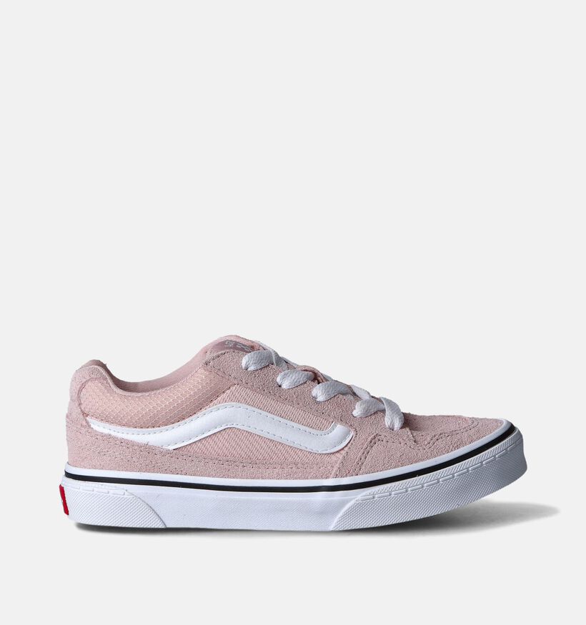 Vans Caldrone Suede Baskets pour skate en Rose pour filles (351451)