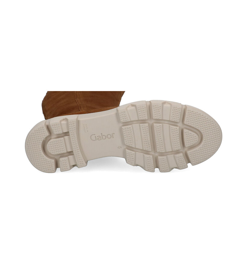 Gabor Best Fitting Cognac Knielaarzen in daim (299194)