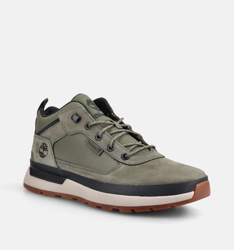 Timberland Field Trekker Low Baskets basses en Vert fonc&eacute; pour hommes (378141) - pour semelles orthop&eacute;diques