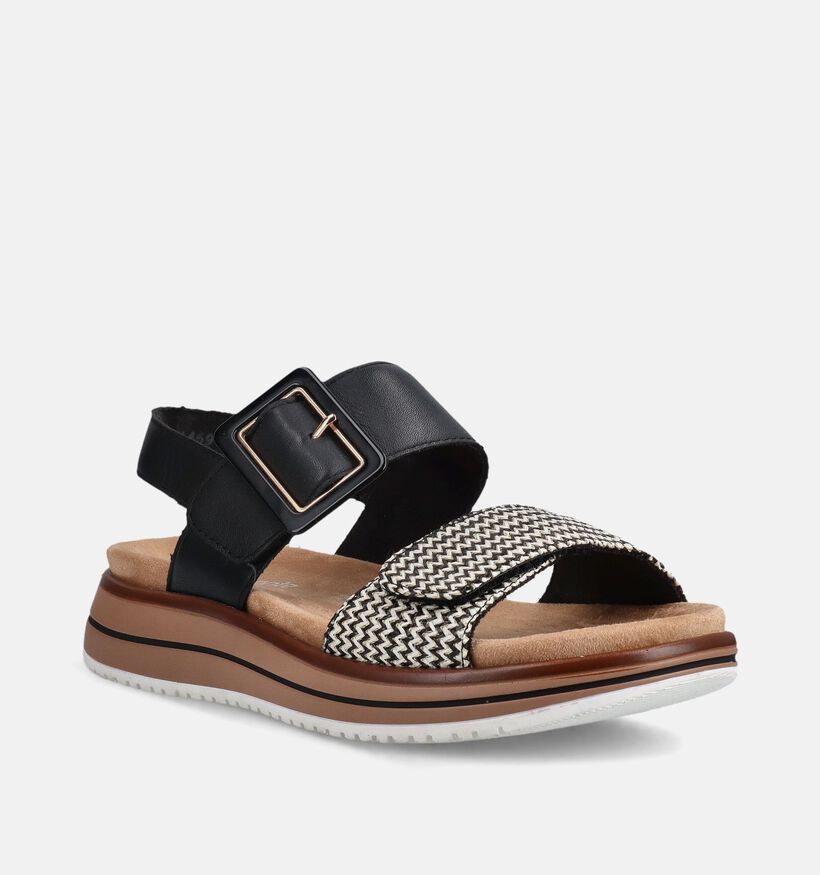 Remonte Zwarte Sandalen voor Steunzolen voor dames (370462) - geschikt voor steunzolen