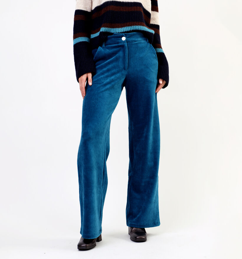 Vila Kita Pantalon en velours côtelé en Brun pour femmes (348763)