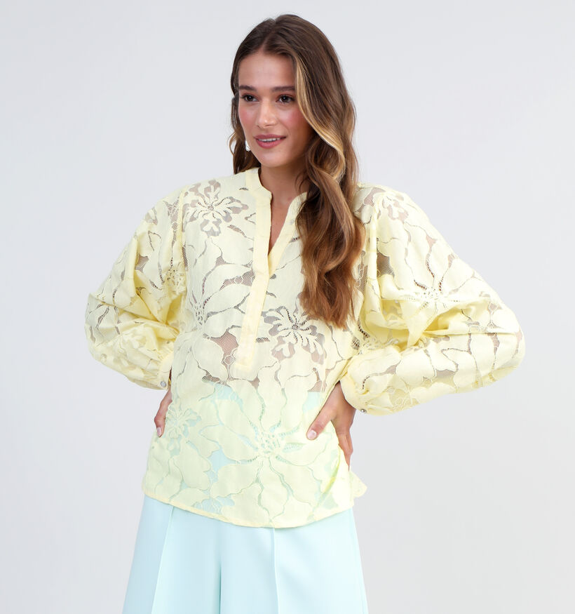 comma Gele Bloemen Blouse (327336)