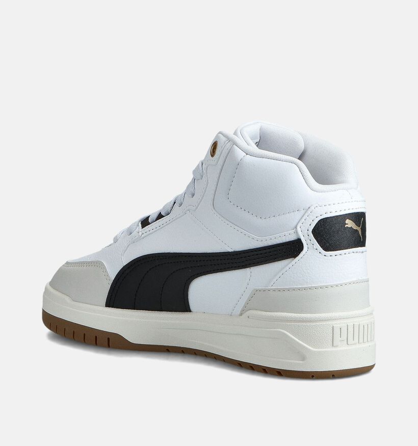 Puma Shuffle Downtown Witte Hoge Sneakers voor meisjes, jongens (359199) - geschikt voor steunzolen