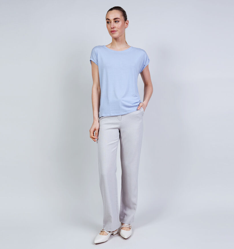 Vero Moda Ava Plain T-shirt en Bleu pour femmes (369422)