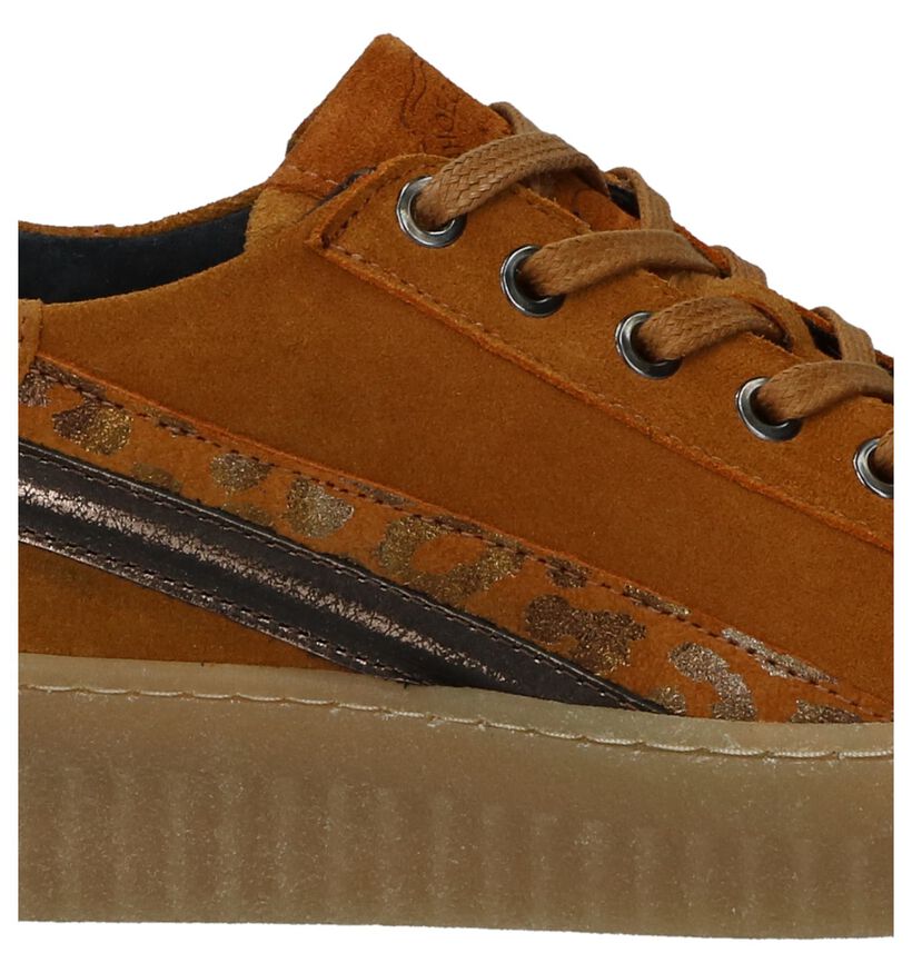 Shoecolate Baskets habillées en Jaune ocre en nubuck (247467)