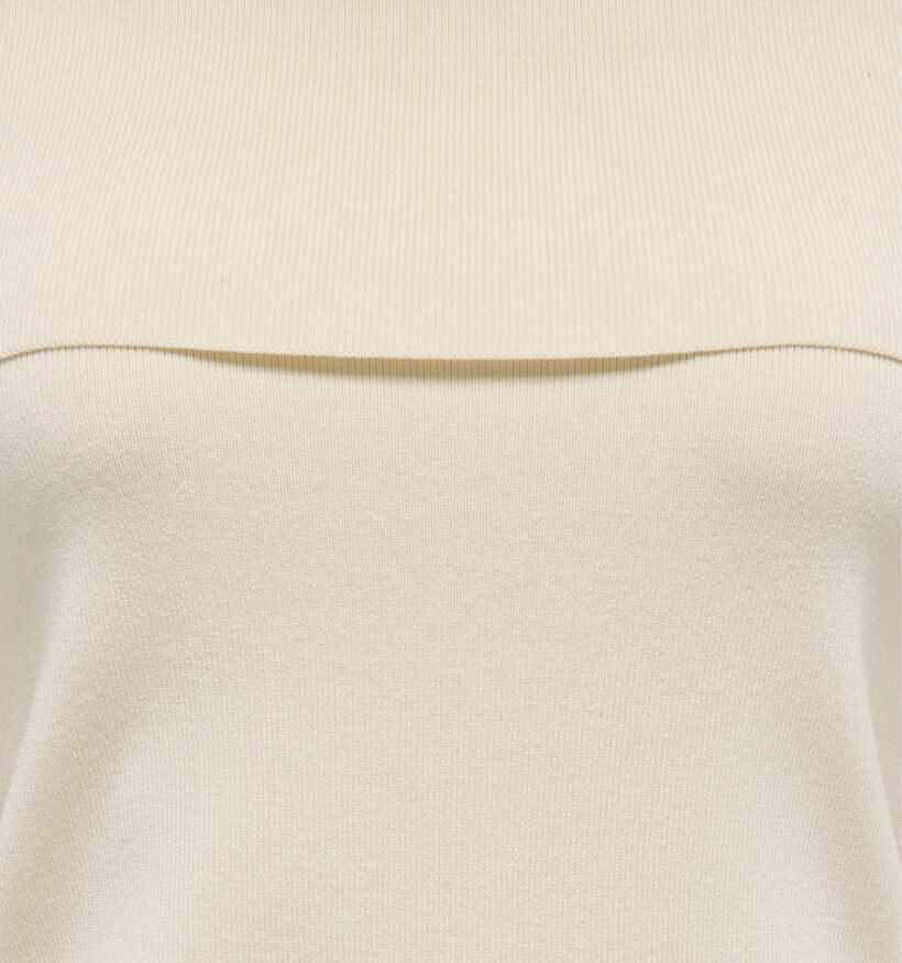 JDY Astra Beige Off-shoulder T-shirt met Lange Mouwen voor dames (379365)