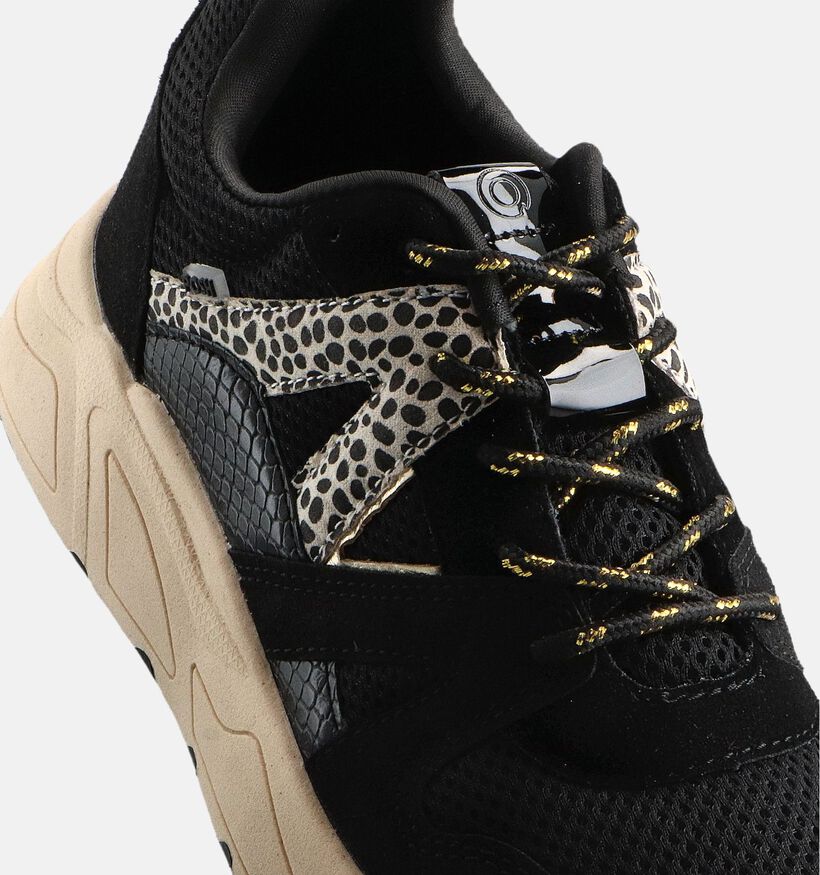Posh by Poelman Baskets en Noir pour femmes (361269) - pour semelles orthopédiques