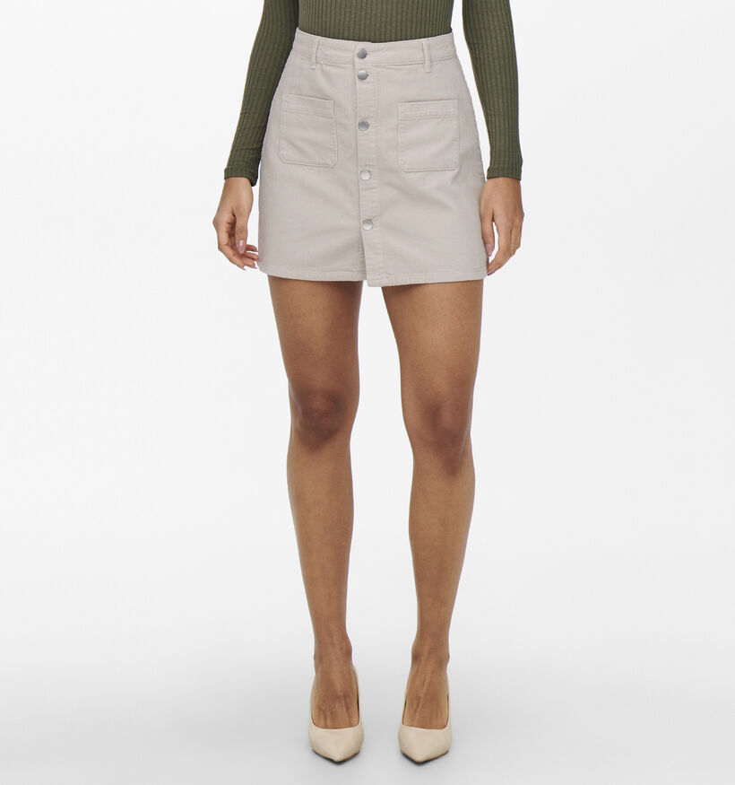JDY Shiraz Corduroy Bruine Rok JDY Shiraz Corduroy Lichtbeige Rok voor dames (365308)