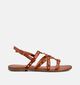 Scapa Cognac Platte Sandalen voor dames (373295)