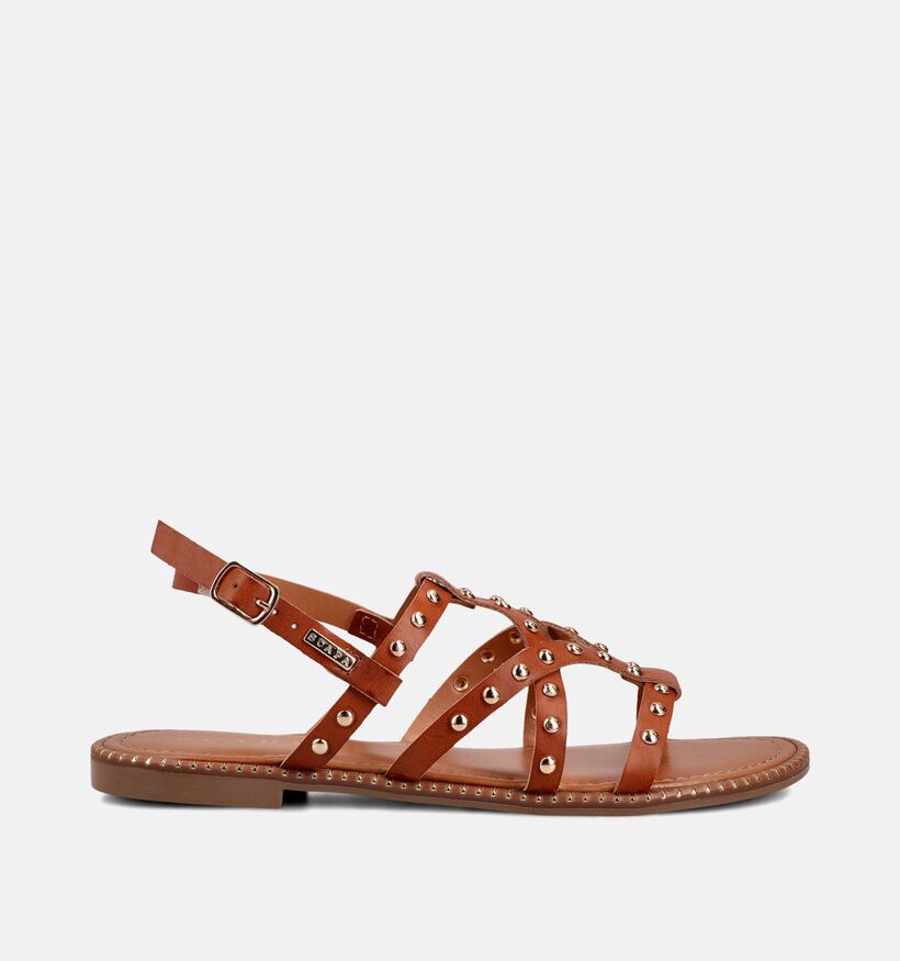 Scapa Cognac Platte Sandalen voor dames (373295)