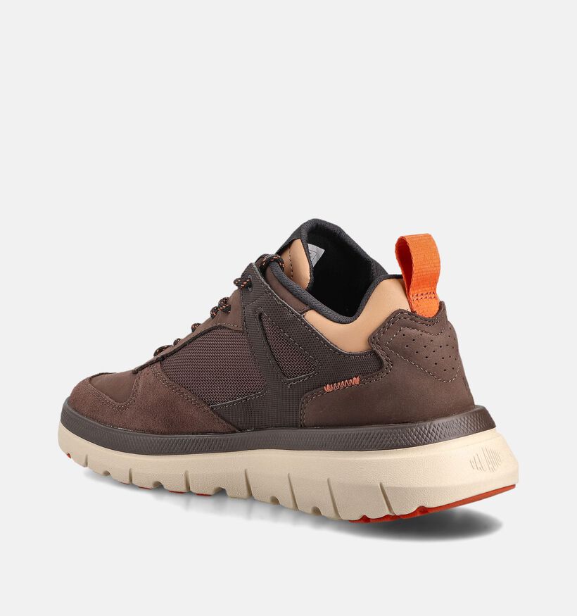 Palladium Pallaflex LO Mix Donkerbruine Veterschoenen voor heren (362104) - geschikt voor steunzolen