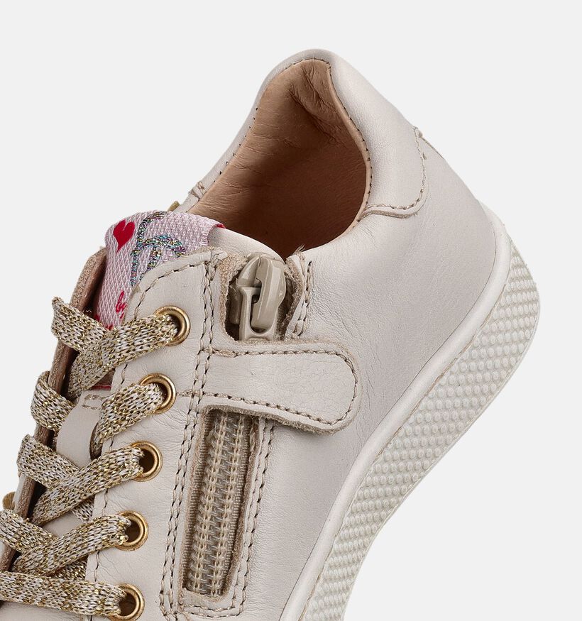 FR by Romagnoli Flowers Ecru Sneakers voor meisjes (372097) - geschikt voor steunzolen