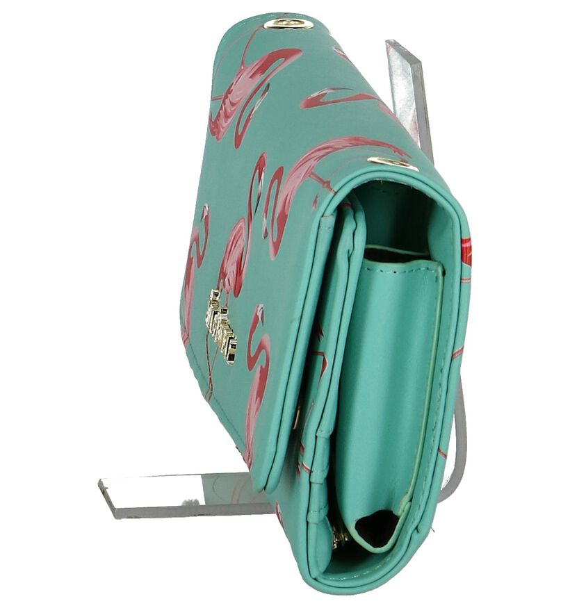 Shagwear Flamingo Turquoise Clutch Tasje in kunstleer (232856)