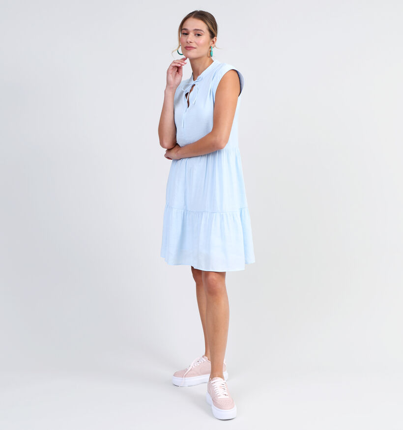 comma casual identity Robe ligne A en Bleu (327258)