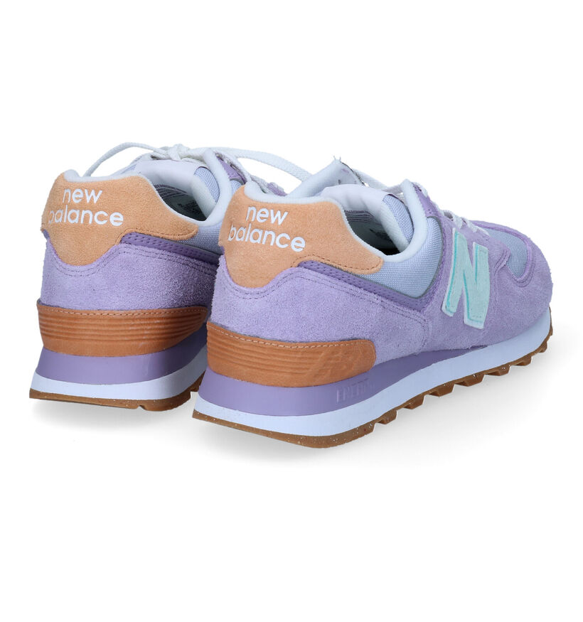 New Balance WL 574 Baskets en Vert pour femmes (349411) - pour semelles orthopédiques