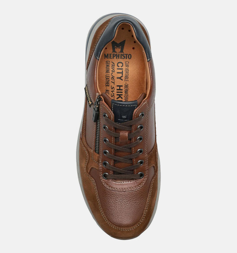 Mephisto Bradley Velsport Cognac Schoenen met Veter en Rits voor heren (378984) - geschikt voor steunzolen