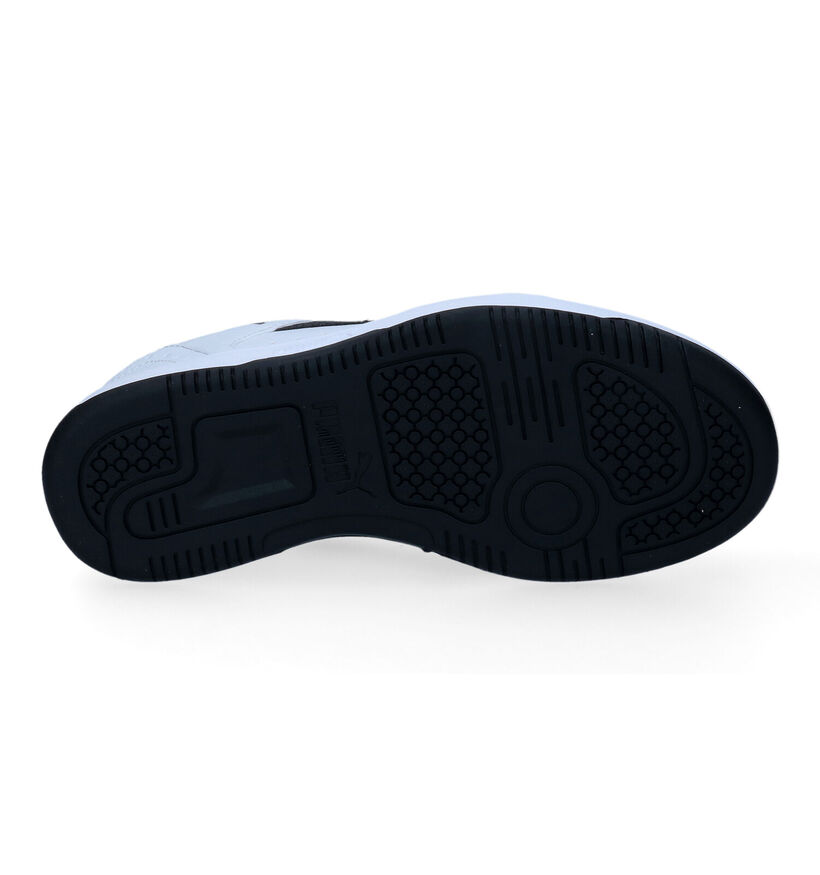 Puma Rebound Joy Baskets en Blanc pour filles, garçons (318745) - pour semelles orthopédiques