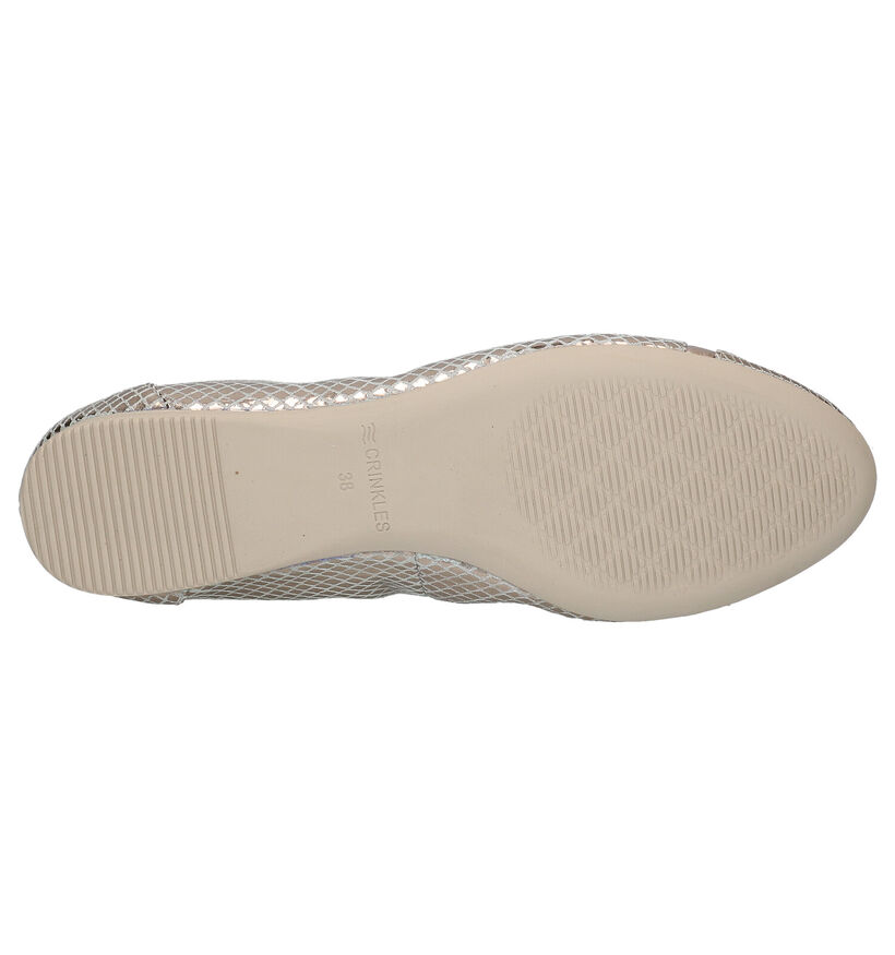 Crinkles Ballerines en Or en cuir (272876)