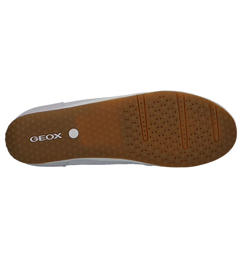Geox Vega Witte Veterschoenen in daim (266857)