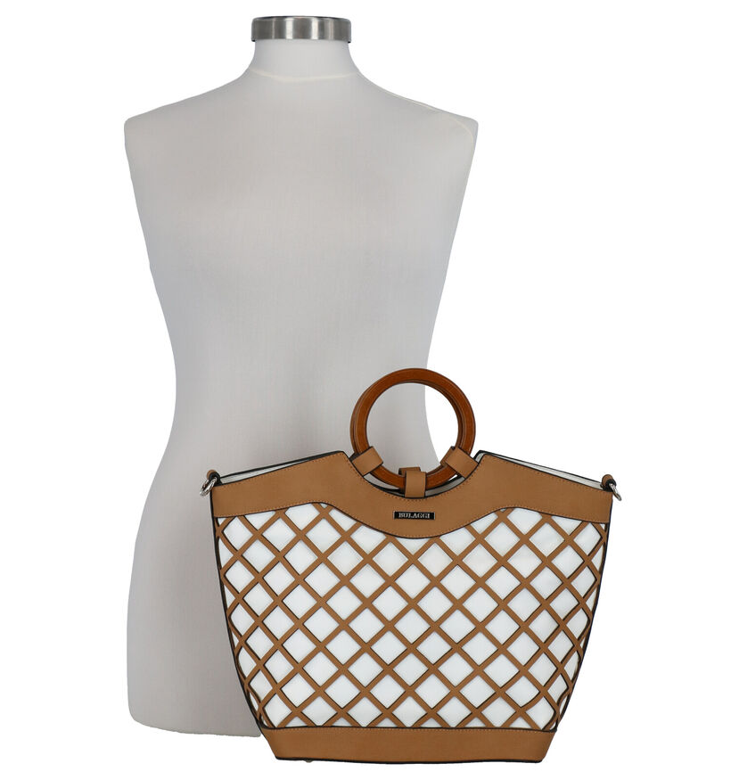 Bulaggi Frannie Sac à Main en Blanc/Cognac en simili cuir (274280)