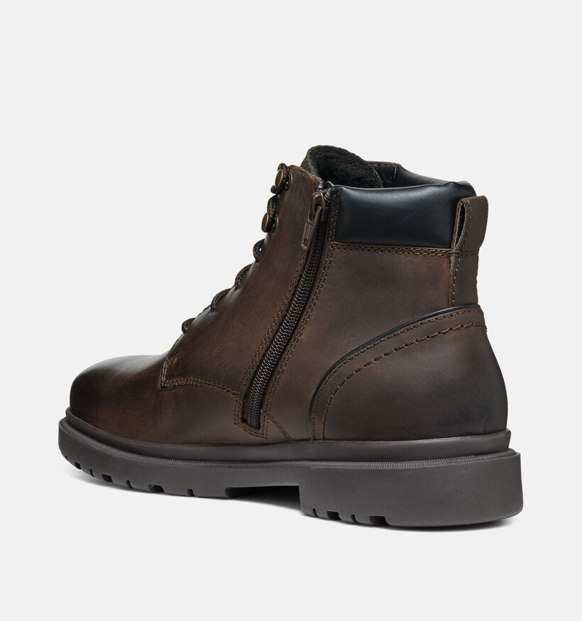 Geox Andalo Donkerbuine Boots met Veter en Rits voor heren (377698) - geschikt voor steunzolen