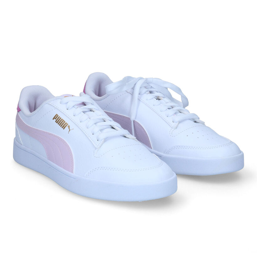 Puma Shuffle Witte Sneakers voor dames (301373) - geschikt voor steunzolen