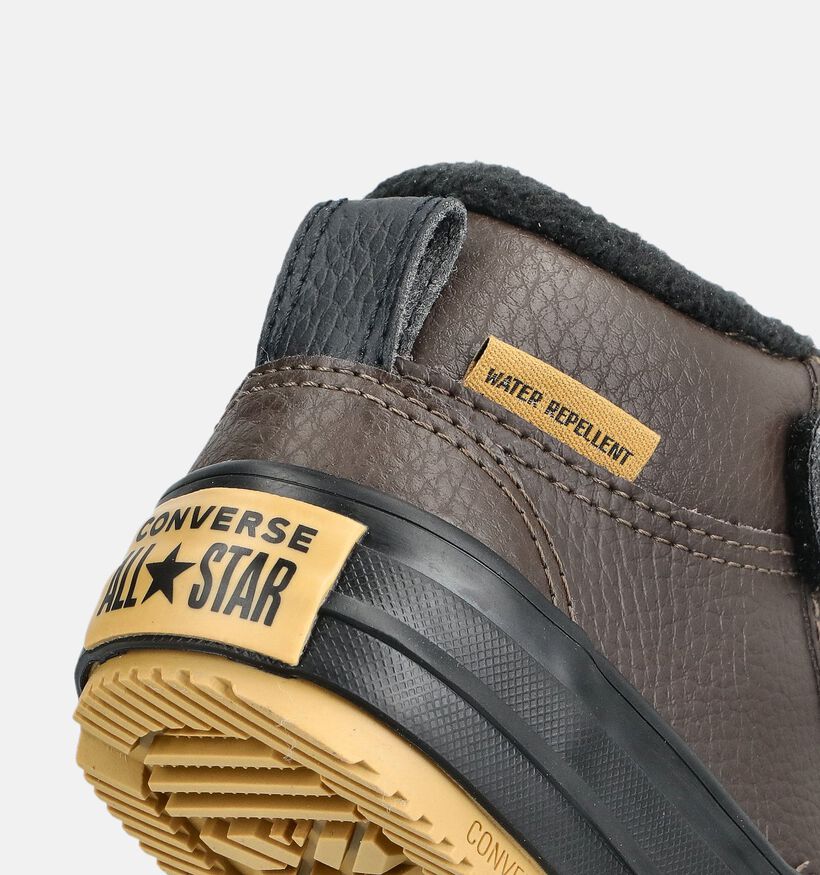 Converse Chuck Taylor All Star Malden Baskets montantes en Brun fonc&eacute; pour gar&ccedil;ons (376107) - pour semelles orthop&eacute;diques