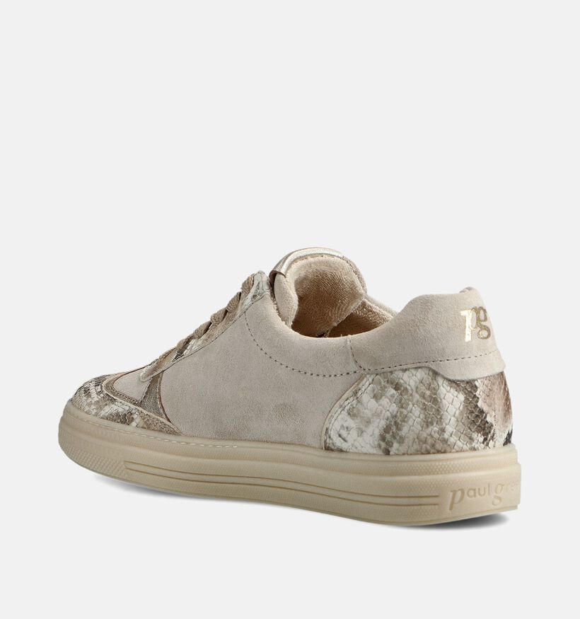 Paul Green Beige Geklede Sneakers voor dames (374114) - geschikt voor steunzolen