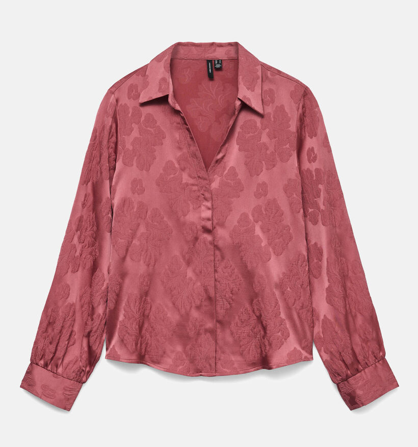 Vero Moda Tiara Jacquard Donkerroze Blouse voor dames (367222)