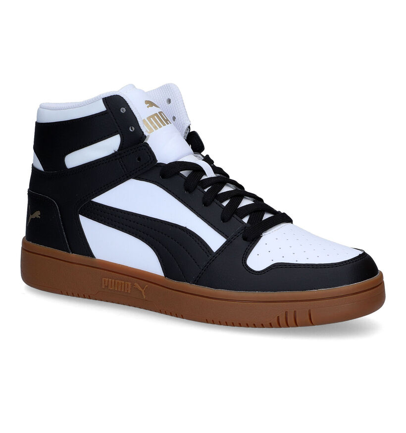 Puma Rebound Layup SL Baskets en Noir en simili cuir (307174)