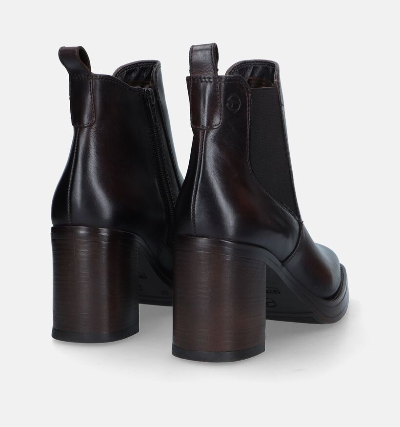 Tamaris Bottines avec talon carré en Brun pour femmes (333060)