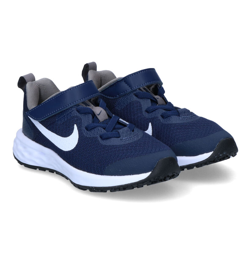 Nike Revolution 6 Blauwe Sneakers voor jongens (309001) - geschikt voor steunzolen