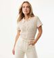 Mexx Crochet Polo Beige Blouse voor dames (382267)