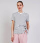 Vila Sinny Knot T-shirt en Blanc/Noir pour femmes (368051)