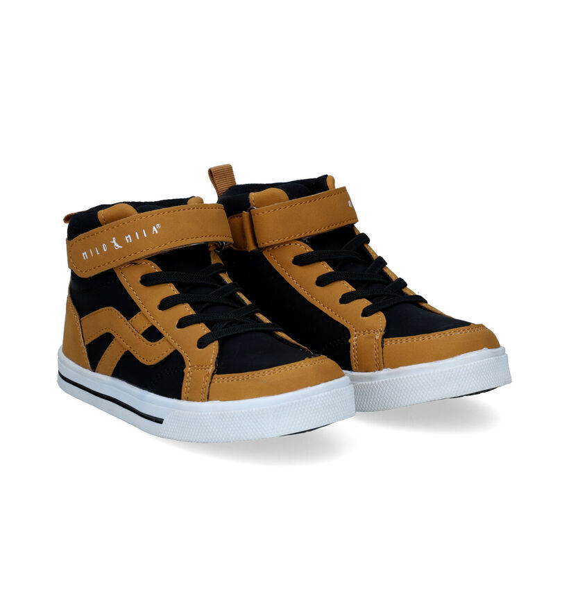 Milo & Mila Chaussures hautes en Noir en simili cuir (297759)