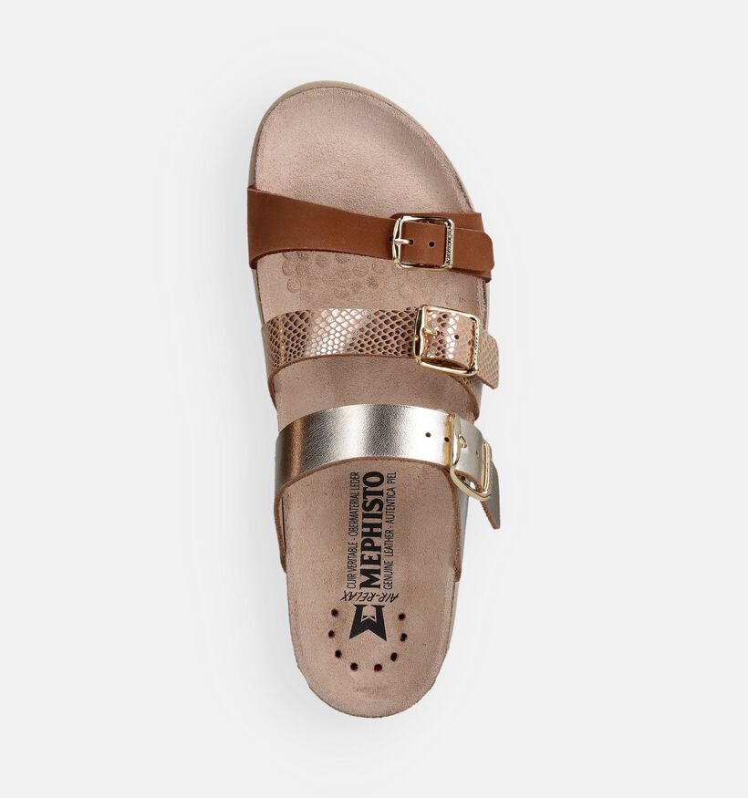 Mephisto Hyacinta Nu-pieds plates en Marron pour femmes (369954)