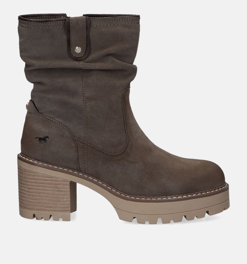 Mustang Bottines à talons en Taupe pour femmes (331685)