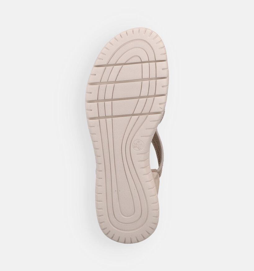 Jana Step in Beige/Gouden Sandalen voor dames (371802)