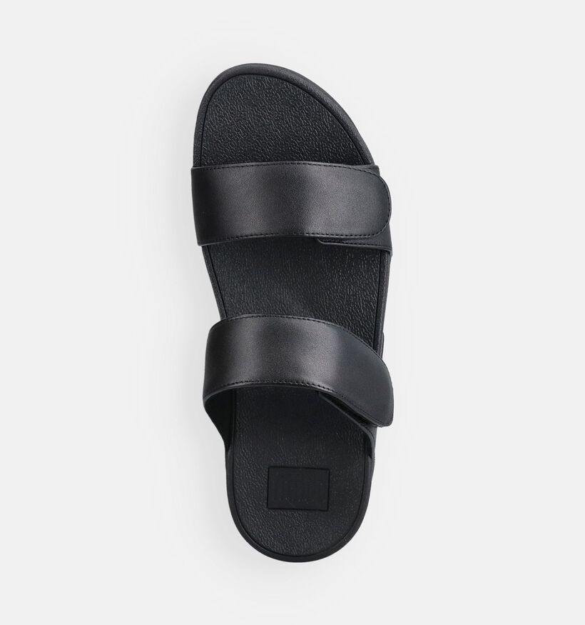 FitFlop Lulu Leather Slides Zwarte Slippers voor dames (368659)