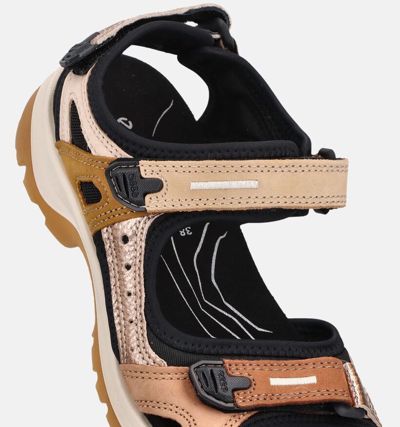 Ecco Offroad Sandales plates en Cognac pour femmes (369777)